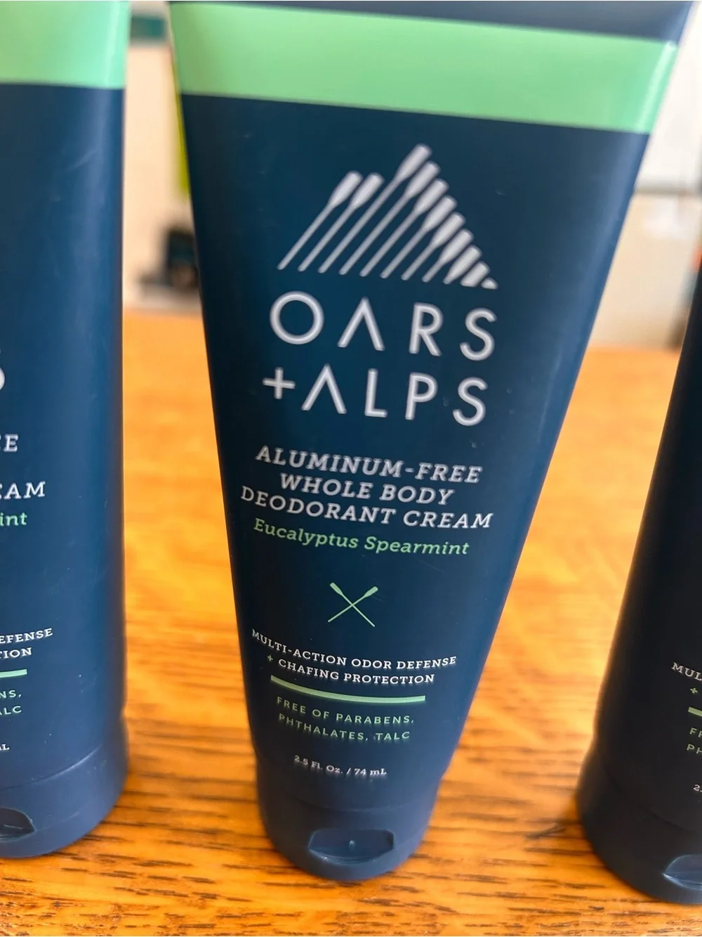 Oars+Alps Whole Body Deodorant Cream Aluminum Free Eucalyptus Spearmnt Lot 3 NEW